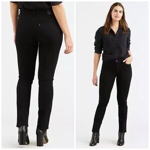 Levi’s 712 Slim Jeans Black Mid Rise 33W 30L